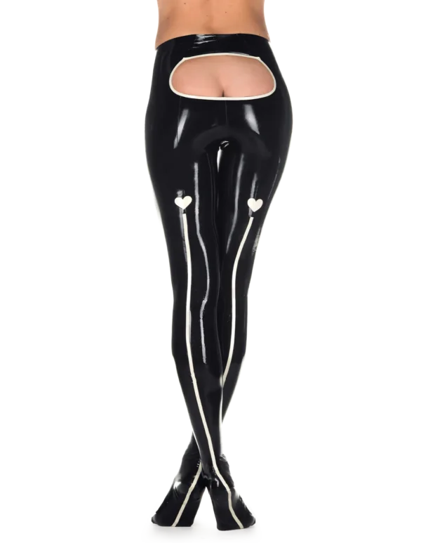 Latex Black Exposed Tights