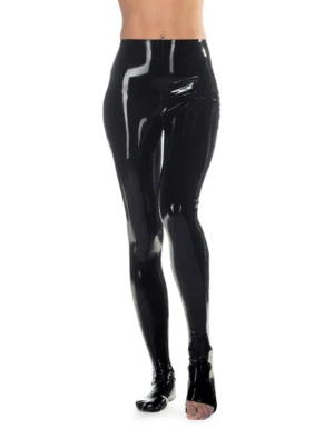 Latex Black Suspense Tights