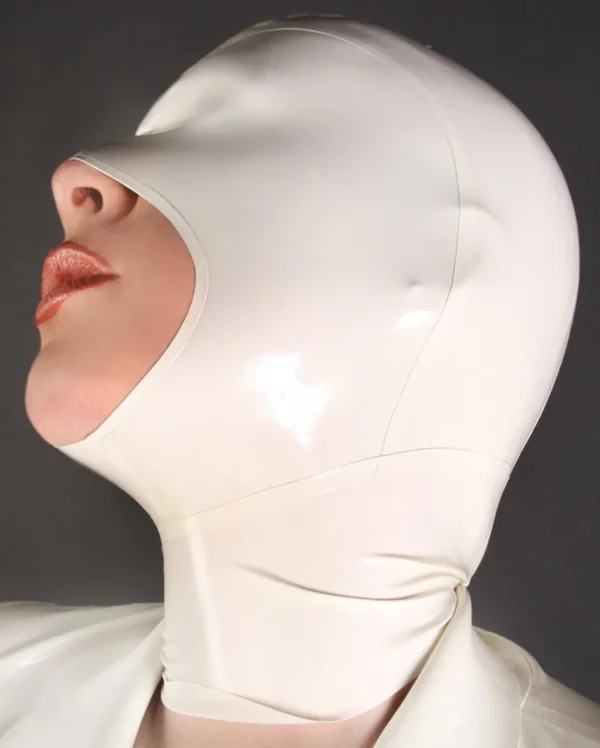 Natural Latex Materials and Open Mouth with Back Zip