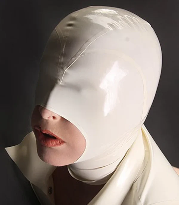 Natural Latex Materials and Open Mouth with Back Zip