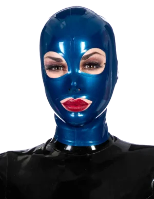 Metallic Blue Trinity Latex Hood