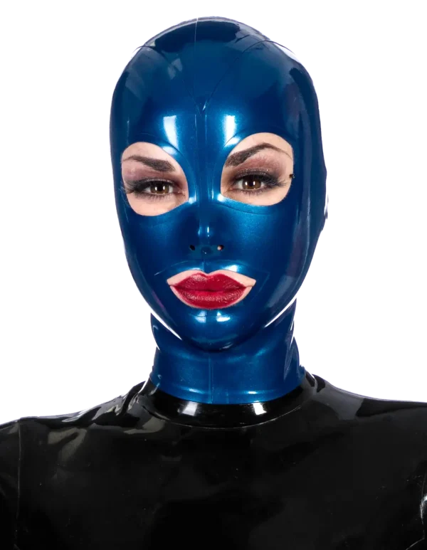 Metallic Blue Trinity Latex Hood