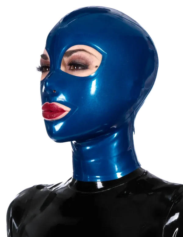 Metallic Blue Trinity Latex Hood