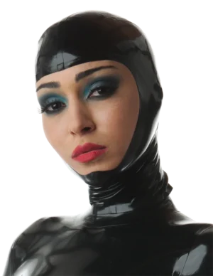 Latex Hood Full Face Mask with Face Opening Frolic Rubber Party