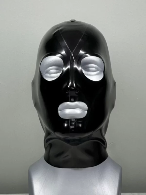 Men's 3-Panel Latex Hood with Open Eyes & Mouth