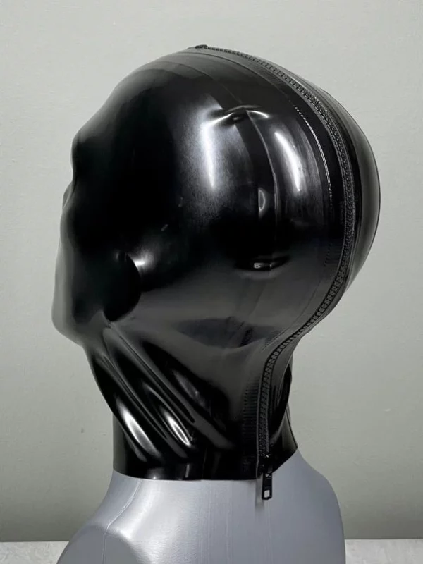 Men's 3-Panel Latex Hood with Open Eyes & Mouth