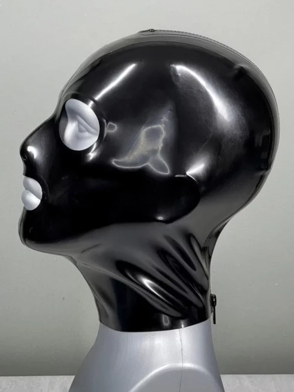 Men's 3-Panel Latex Hood with Open Eyes & Mouth