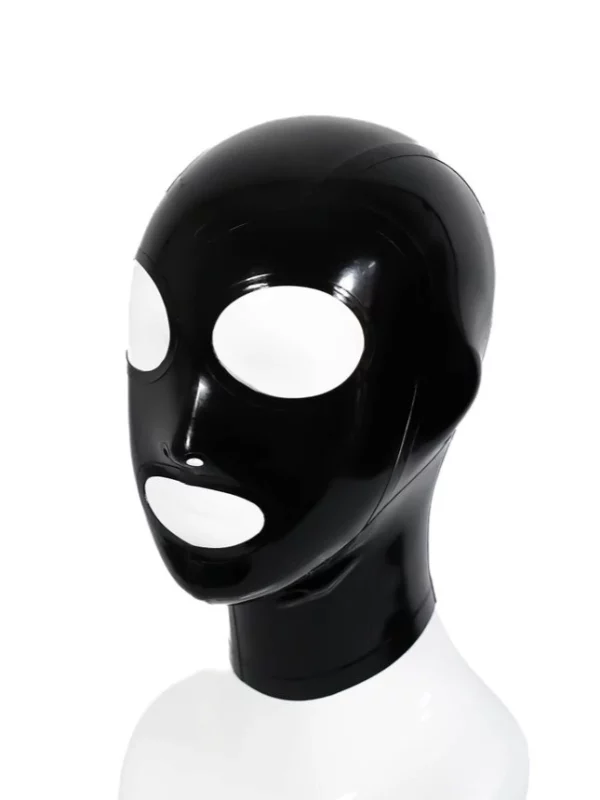 Mens Latex Hood, Round Eyes, Stretch Fit, High Quality