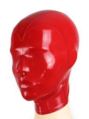 Latex Rubber Bondage Hood without Eyes and Mouth