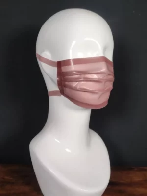 Latex Translucent Pink Face Mask