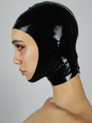 Open Face Latex Rubber Mask Hood