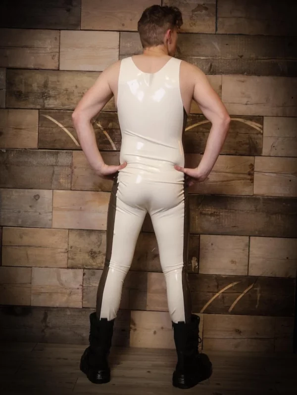 Mens Latex Transparent Sided Leggings