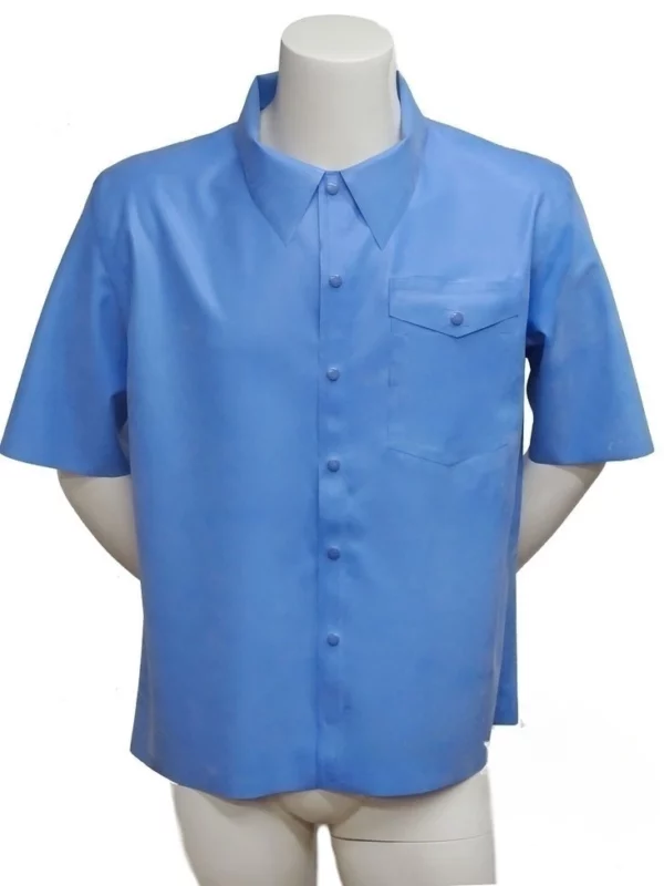 Mens Latex Rubber Short Sleeve Shirt