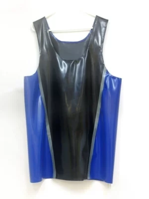 Mens vest tiop/singlet in latex rubber.