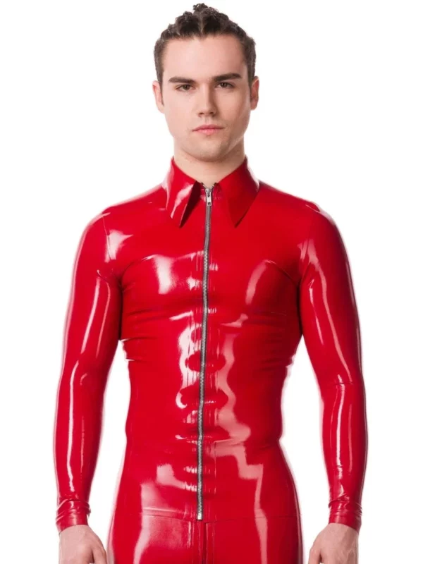 Mens Dante Long Sleeve Polo Latex Shirt