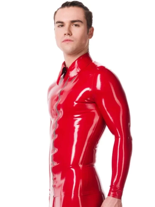 Mens Dante Long Sleeve Polo Latex Shirt