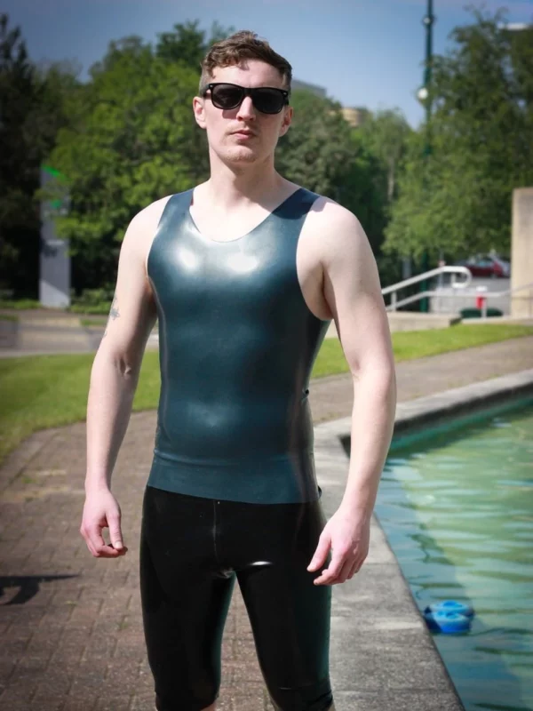 latexcharms Mens Latex Vest Top