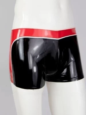 Mens latex patchwork two-tone leggings