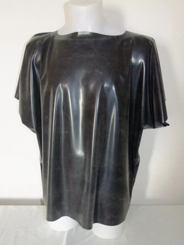 Mens Black Latex T Shirt