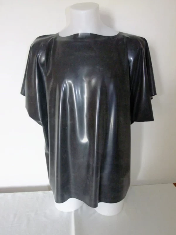 Mens Black Latex T Shirt