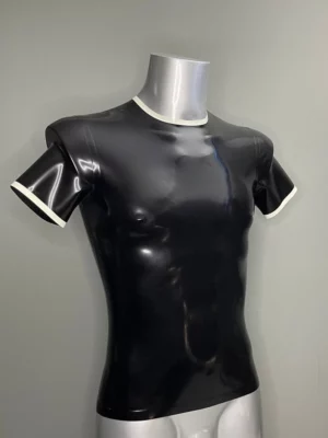 Black Mens Latex Classic T Shirt