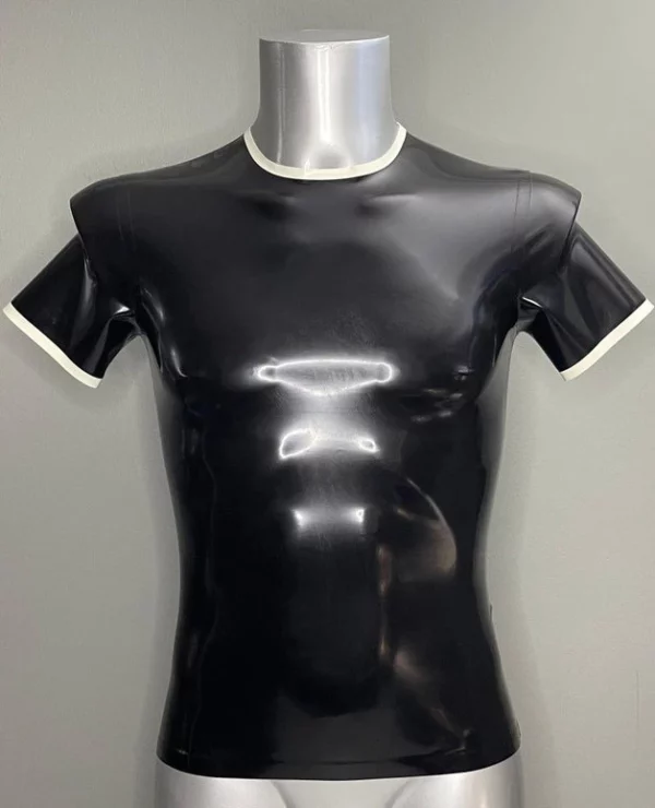 Black Mens Latex Classic T Shirt