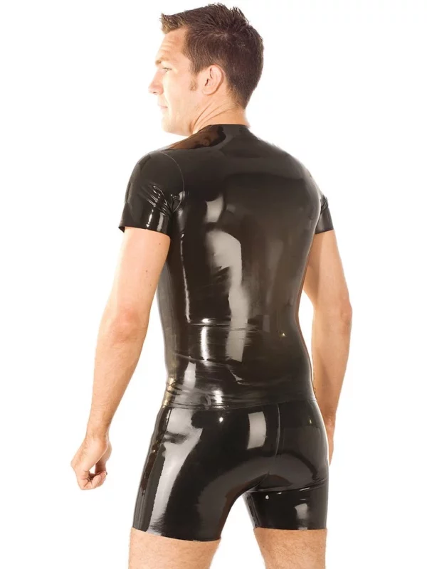 Mens Latex Side Zip Shorts