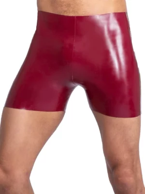 Plum And Gold Latex Tight Shorts