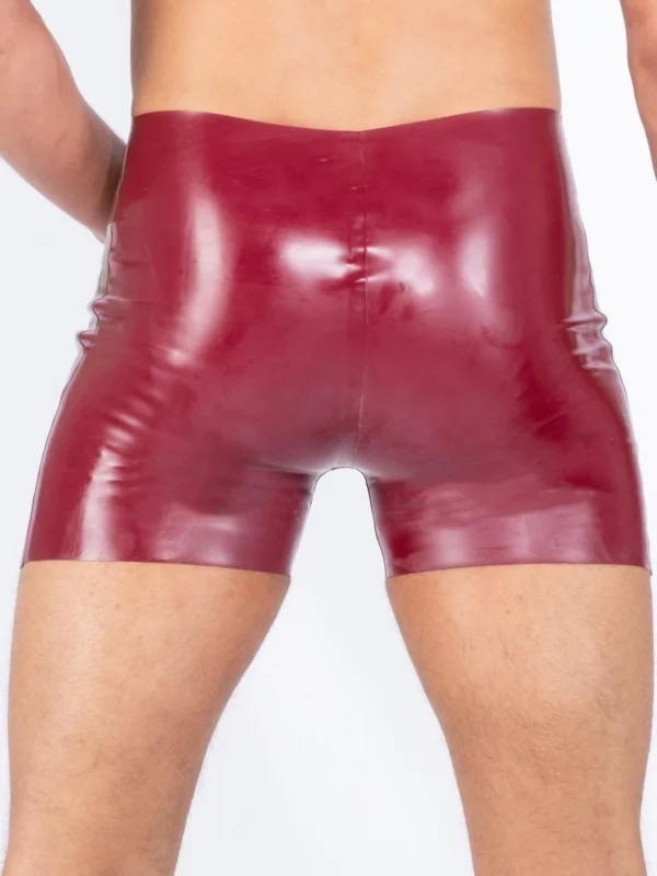 Plum And Gold Latex Tight Shorts