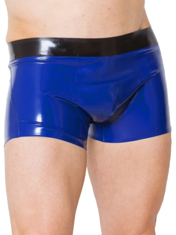 Blue&black Latex Shorts