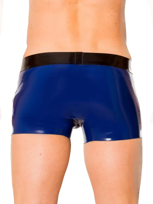 Blue&black Latex Shorts