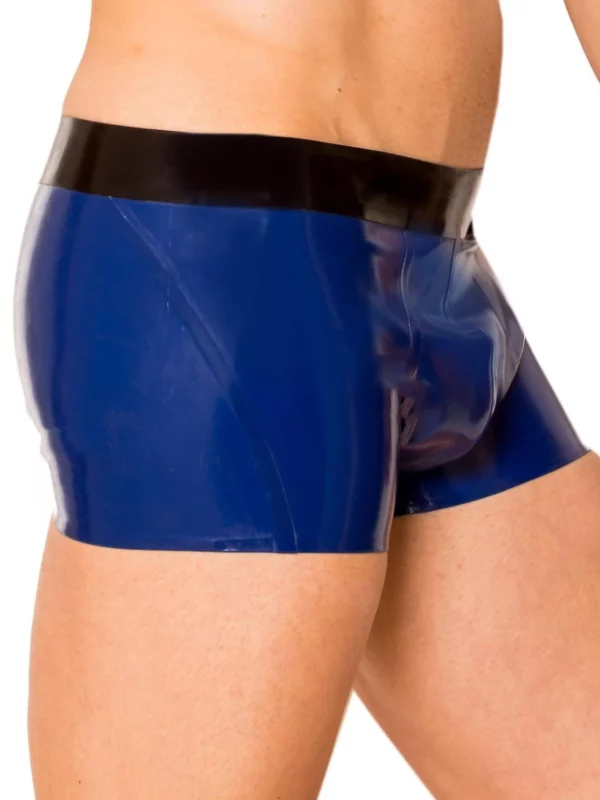 Blue&black Latex Shorts