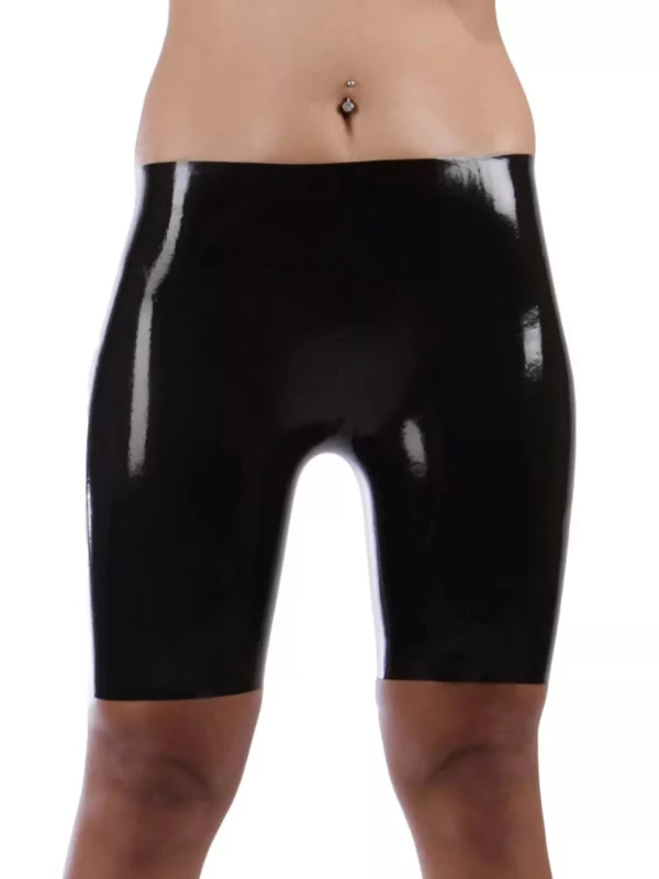 Brand New Latex Rubber Gummi Black Short Pants Panties