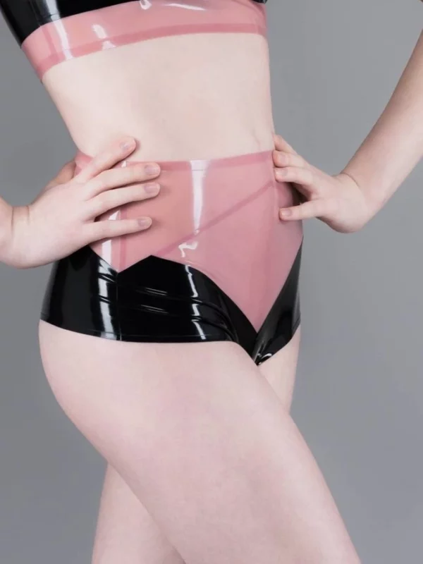 Latex womens two-tone spirit panties