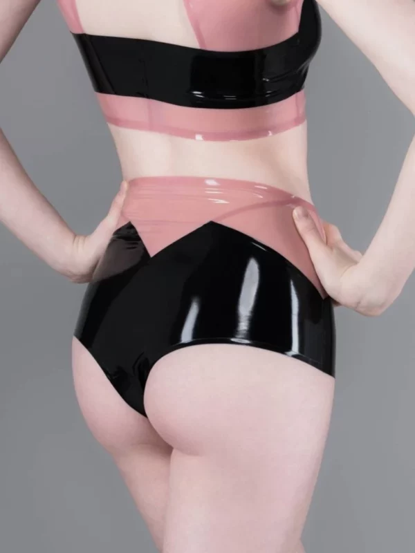 Latex womens two-tone spirit panties