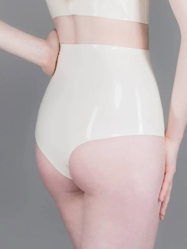 Latex Dash High Waist Panty - Cream