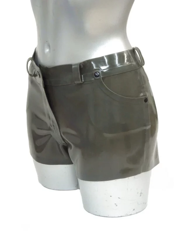 Womens Jeans Shorts in heavyweight latex rubber