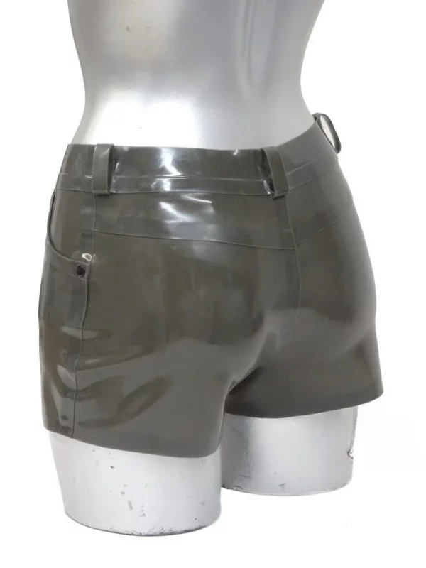 Womens Jeans Shorts in heavyweight latex rubber