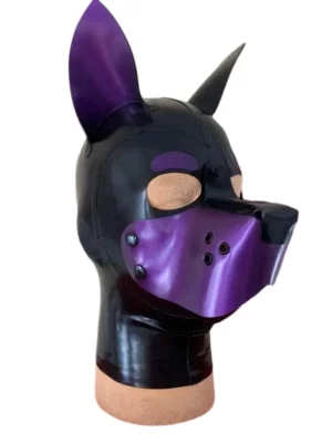 Black Doggy Latex Hood