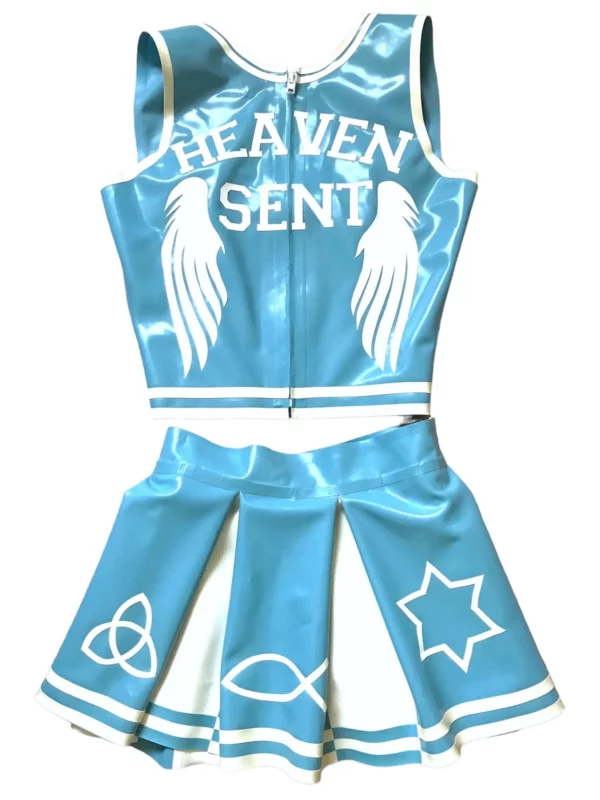 Latex Heaven Sent Cheerleader Skirt and Top