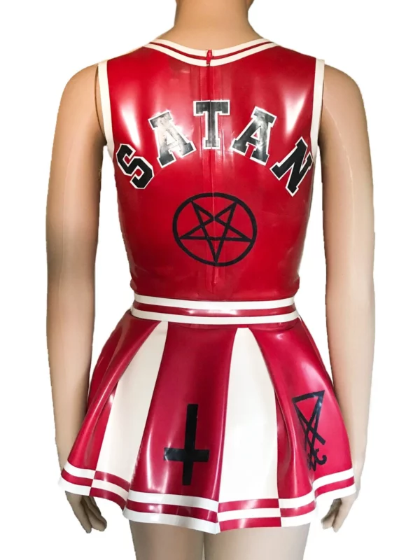 Latex Satans Cheerleader Skirt and Top