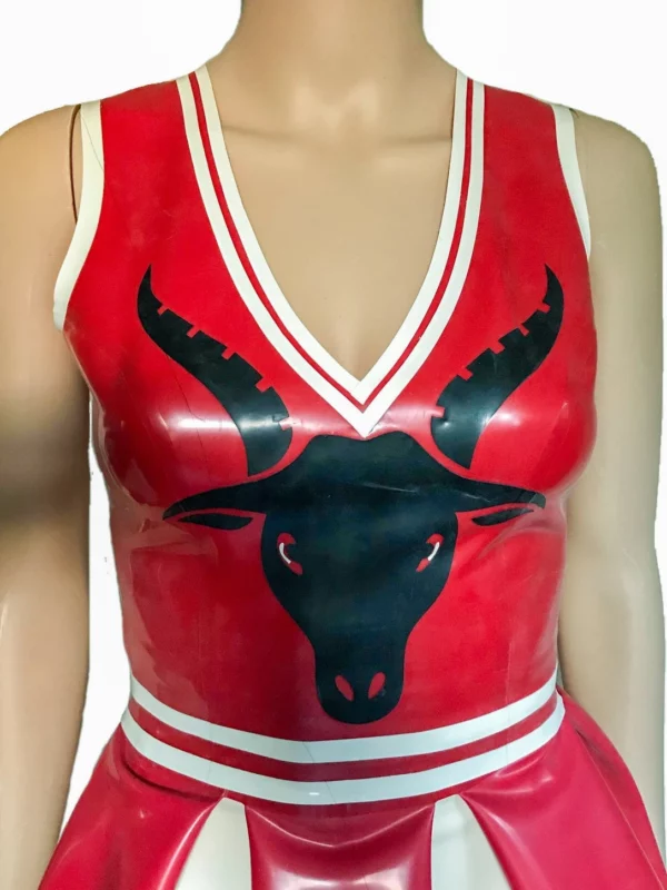 Latex Satans Cheerleader Skirt and Top