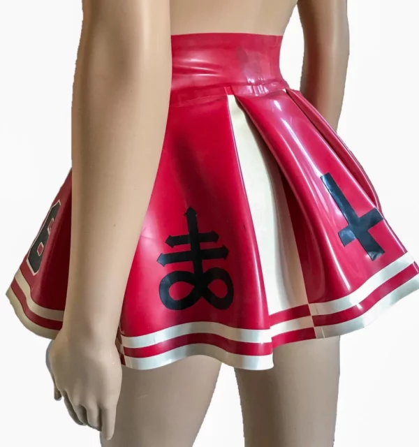 Latex Satans Cheerleader Skirt and Top