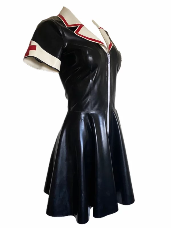 Latex Nurse Dress with Circle Skirt