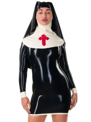 Pirouette Latex Uniform Flared Dress