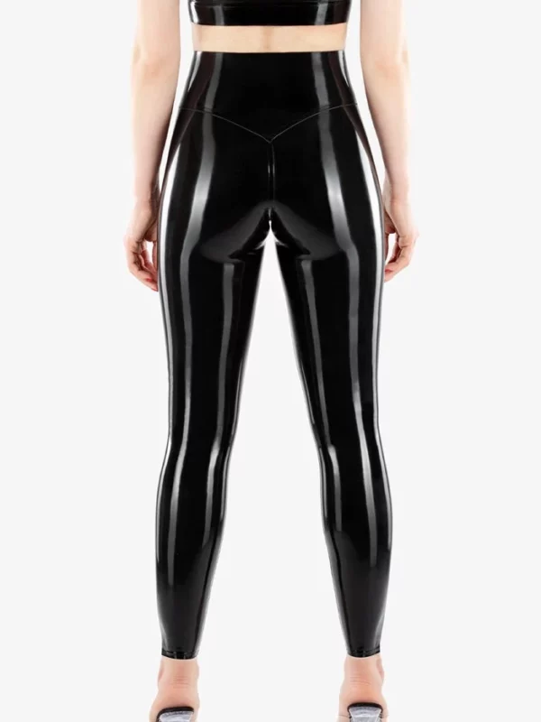 Latex high rise leggings