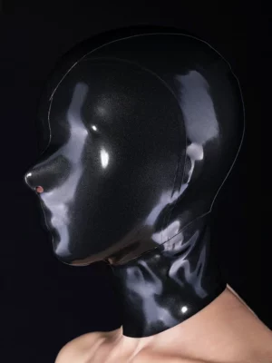 Black latex cat mask