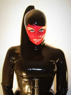 The Paris Latex Hood with Ponytail