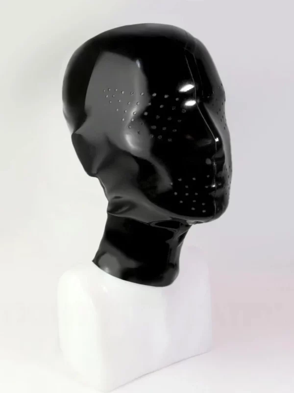 Latex Hood With Perforated Eyes and Mouth