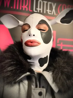 The Holstein Cow Latex Hood